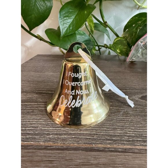 I Fought I Overcame and now I celebrate gold Hallmark ornament - Picture 1 of 7